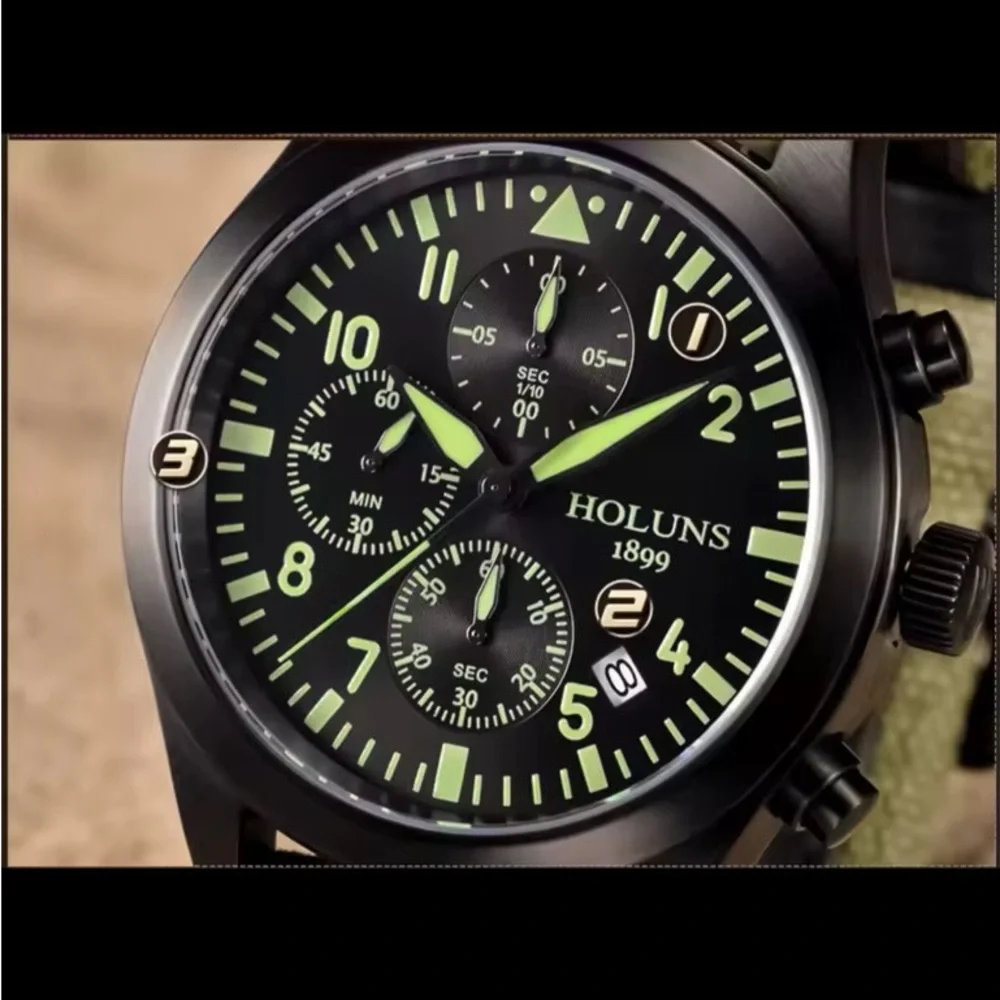 New Men’s Holuns Chronograph Military Watch